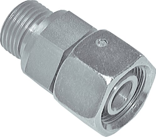 Voorbeeldig Afbeelding: Instelbare inschroefbare schroefverbindingen met dichtkegel & O-Ring, G-tap, staal verzinkt