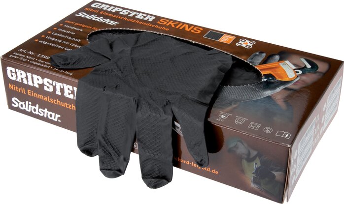 Voorbeeldig Afbeelding: Nitriel-handschoenen voor eenmalig gebruik (heavy duty)