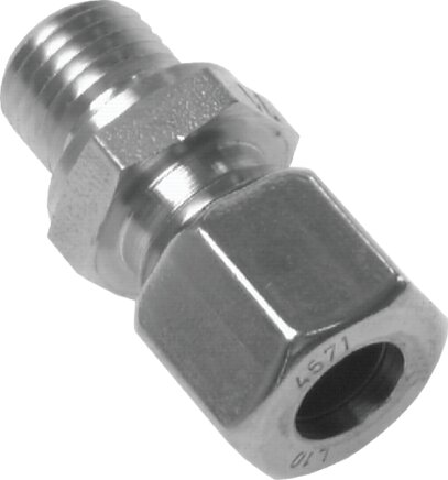Voorbeeldig Afbeelding: Rechte inschroefbare schroefverbinding met elastomeer dichting, 1.4571