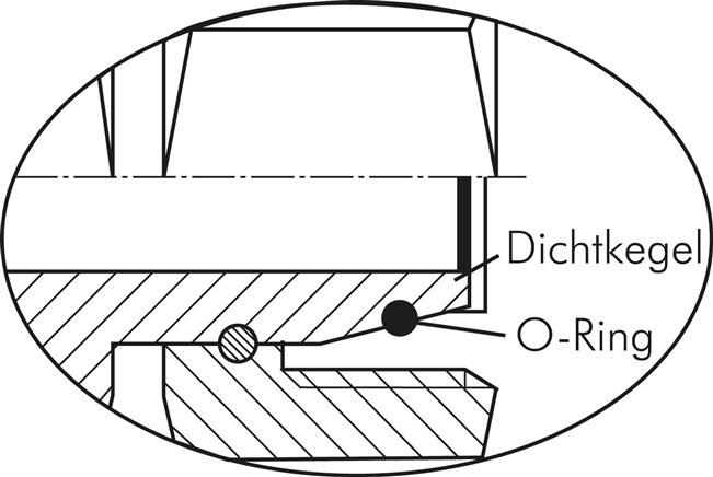 detailed view: Sealing cone with O-ring